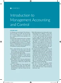 Introduction to Management Accounting and Control