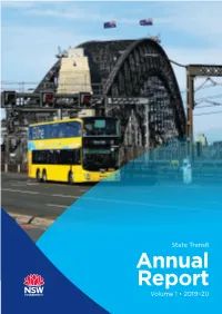 2019-20 Annual Report of the State Transit Authority Volume One.Pdf