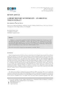 A Short History of Imuregen – an Original Tissue Extract
