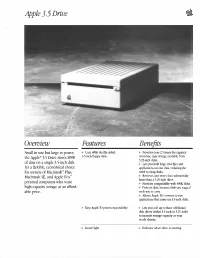 Apple 3.5 Drive Overview Features Benefits
