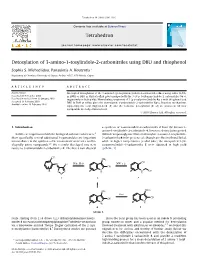 Detosylation of 3-Amino-1-Tosylindole-2-Carbonitriles Using DBU and Thiophenol