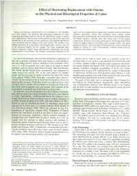 I Effect of Shortening Replacement with Oatrim on the Physical and Rheological Properties of Cakes