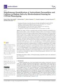 Simultaneous Quantification of Antioxidants Paraxanthine