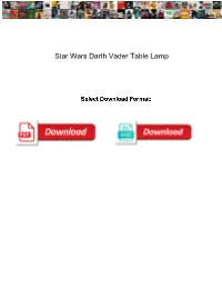 Star Wars Darth Vader Table Lamp
