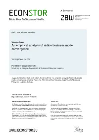 An Empirical Analysis of Airline Business Model Convergence