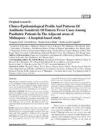 Clinico-Epidemiological Profile and Patterns of Antibiotic Sensitivity Of