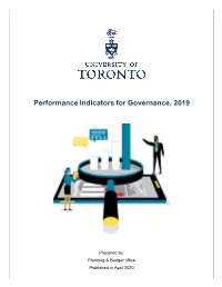 Performance Indicators for Governance, 2019