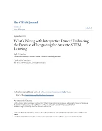 What's Wrong with Interpretive Dance?