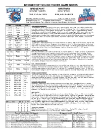18 1027 Bridgeport Game Notes FINAL