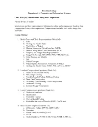 CISC 3635 [36] Multimedia Coding and Compression