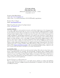 Course Syllabus, Spring 2018