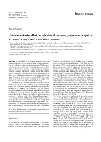 How Non-Nestmates Affect the Cohesion of Swarming Groups in Social Spiders