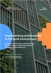 Implementing Sustainability in the Built Environment