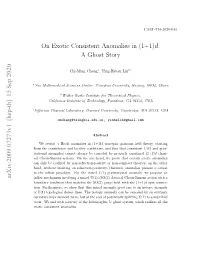 On Exotic Consistent Anomalies in (1+ 1) D: a Ghost Story