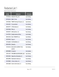Redacted List 1 Based on Business Entities in Colorado