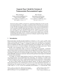 Sequent-Type Calculi for Systems of Nonmonotonic Paraconsistent Logics