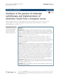 Variations in the Practice of Molecular Radiotherapy and Implementation Of
