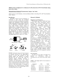 [BIO32] the Development of a Biosensor for the Detection of PS II Herbicides Using Green Microalgae
