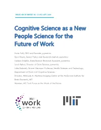 Cognitive Science As a New People Science for the Future of Work