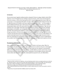 Disposal of End-Of-Life Lithium-Ion Plug-In Electric Vehicle Batteries