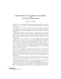 From Periods to Anabelian Geometry and Quantum Amplitudes