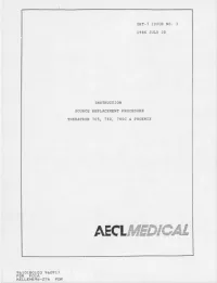 Instruction SRT-7,Issue 3 to "Source Replacement Procedure Theratron