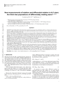 New Measurements of Rotation and Differential Rotation in AF Stars: Are There Two Populations of Differentially Rotating Stars?