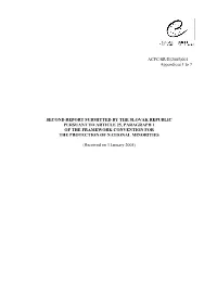 2Nd State Report Slovakia Appendices