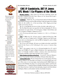 CHC IF Candelario, DET IF Jones AFL Week 1 Co