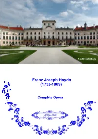 Haydn Complete Opera