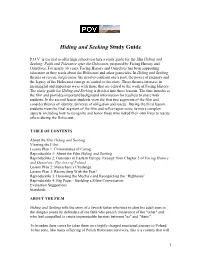 Hiding and Seeking Study Guide