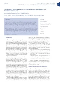 Linking Visitors' Spatial Preferences to Sustainable Visitor Management In