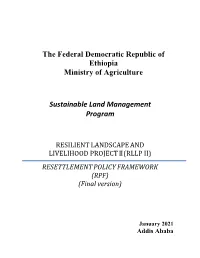 Resettlement Framework for the Second Ethiopia Resilient