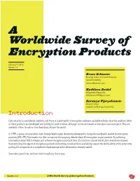 A Worldwide Survey of Encryption Products