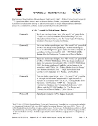 APPENDIX A.1 – TEST PROTOCOLS the National Wind Institute, Debris