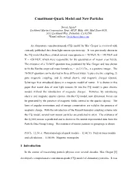 Constituent Quark Model and New Particles