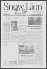 Enlightened Common Sense an Interview with TENZIN PALMO