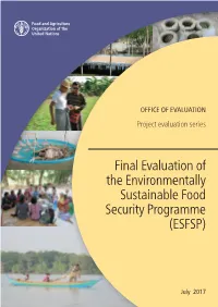 Final Evaluation of the Environmentally Sustainable Food Security Programme (ESFSP)