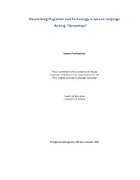 Researching Plagiarism and Technology in Second Language Writing: “Becomings”