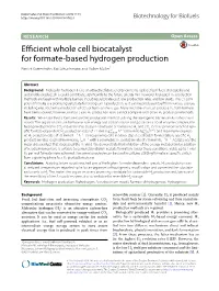 Efficient Whole Cell Biocatalyst for Formate-Based Hydrogen Production