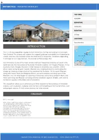 Introduction Itinerary