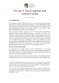 Precept 4. Fiscal Regimes and Contract Terms