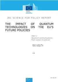 The Impact of Quantum Technologies on the EU's