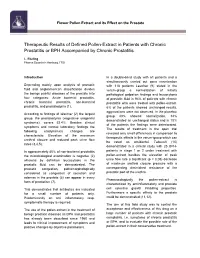 Therapeutic Results of Defined Pollen-Extract in Patients with Chronic Prostatitis Or BPH Accompanied by Chronic Prostatitis