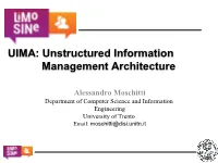 UIMA: Unstructured Information Management Architecture