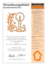 Verordnungsblatt A-6020 Innsbruck · Innrain 1 · Andechshof Tel
