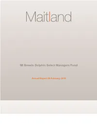 Brewin Dolphin Select Managers Fund