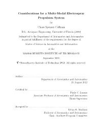 Considerations for a Multi-Modal Electrospray