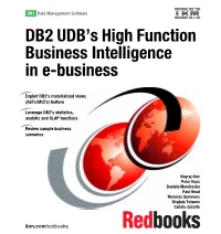 DB2 UDB's High Function Business Intelligence in E-Business