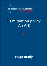 EU Migration Policy: an A-Z
